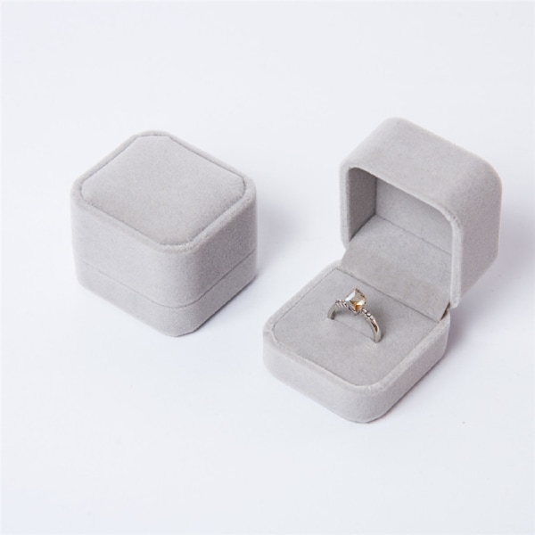 2-pack sammetsringbox, örhängen smyckeskrin, ring