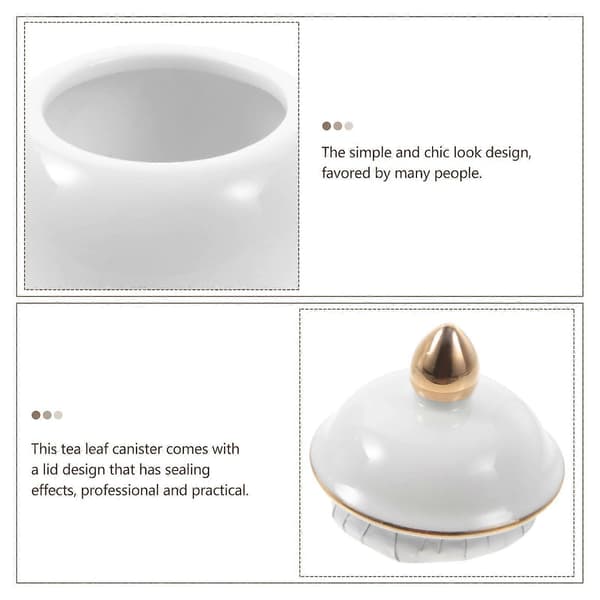 Hushållsburk för teblad Keramisk förvaringsburk Tekanna Förvaring