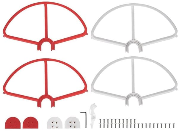 Paket med 4 propellerskydd för DJI Phantom 3 Standard, Advanced och Professional, snabbkoppling, frånkopplingsbart propellerskydd