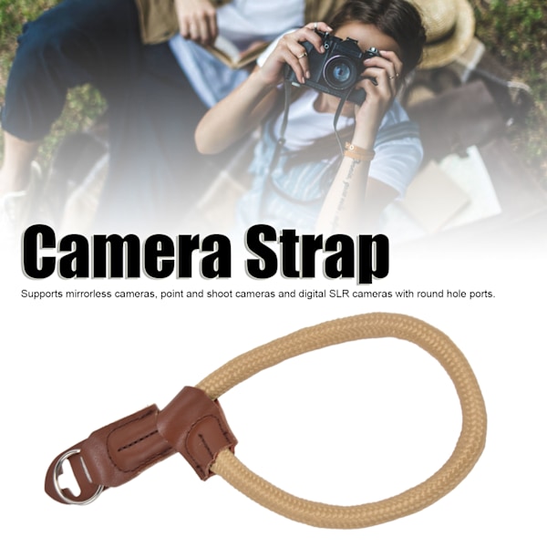 Justerbar kamerahandledssnöre för Nikon digital SLR-kamera snabbkoppling handrep Khaki
