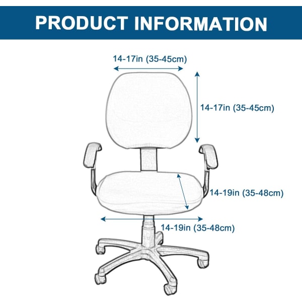 Datorstolskåpa i polyester, universell, stretchig