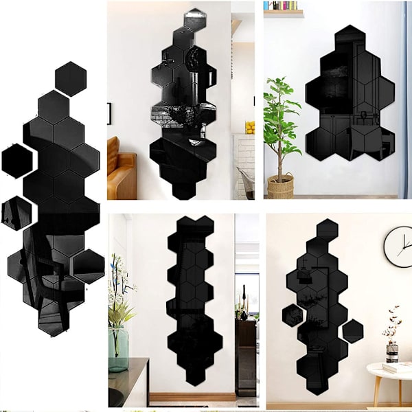 Spegelväggsdekaler l för sovrum vardagsrum 3D akrylmaterial