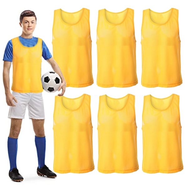 6-pak Pinnies Fotballvest for Sport Fotball Basketball