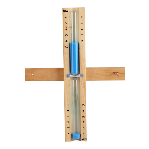15-minuters bastutimer, massivt trä och glaskonstruktion, klassisk minimalistisk design för alla basturum