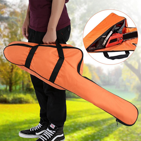 Bærbar Orange Oxford Kædesav Bæretaske Beskyttelsesopbevaringsposer Holder