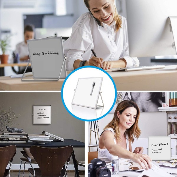 Liten torr raderbar whiteboard, magnetisk skrivbords whiteboard 10\" x