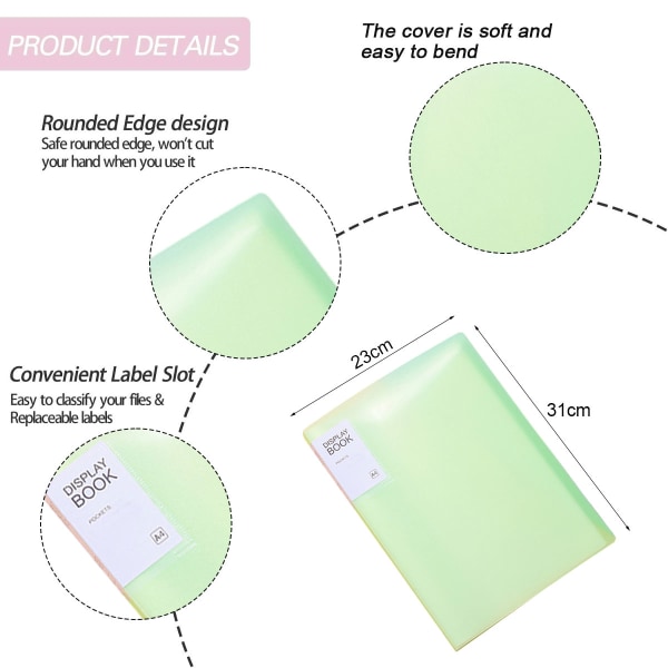 Plastik display bog portfolio mappe Mappe Transparent ærme