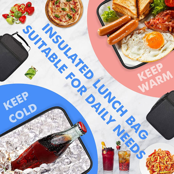 BNKANG Madpakke Isoleret Madkasse - Holdbar Isoleret Madkasse
