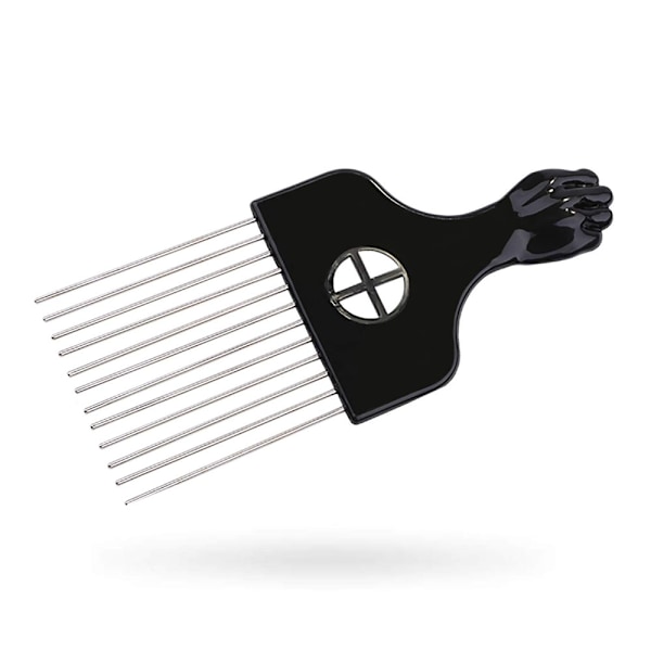 Metallkammer for hår, Afro-kammer for hårstyling, Hårkam for hårstyling, Hårkam for krøllete hår, Fist-kam for hår