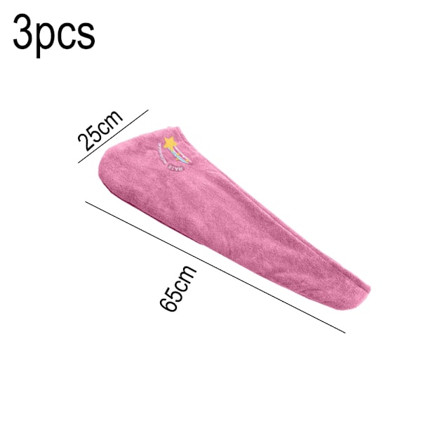 Hårhanddukspaket med 3, superabsorberande, snabbtorkande vått hår,