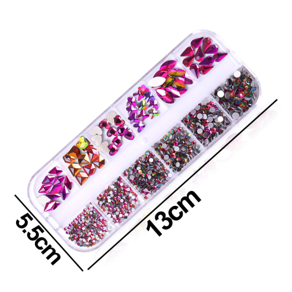 Nail Art Rhinestones Nail Crystals, Multi Shapes Flatback Nail