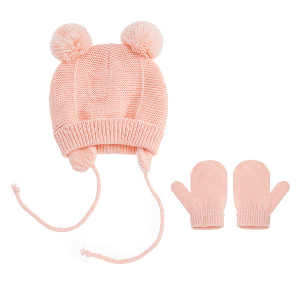 1 set Baby Hat Cute Bear Toddler Earflap Beanie Warm för hösten