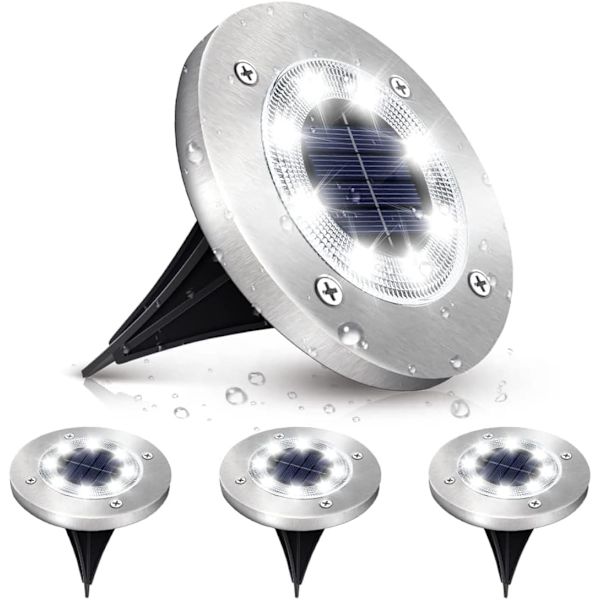 Solcelled Udendørs Havelys, 8 LED Indbyggede Solcellelys