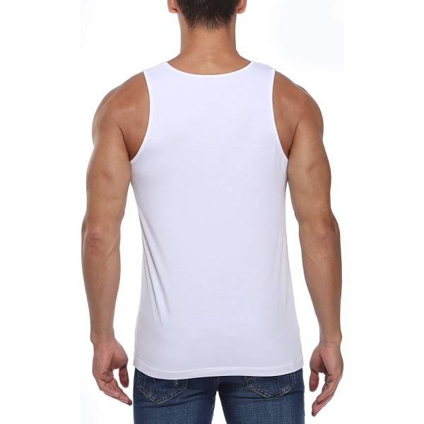 Mäns Bambu Rayon Undershirts Tank Tops Crew Neck Stretchy