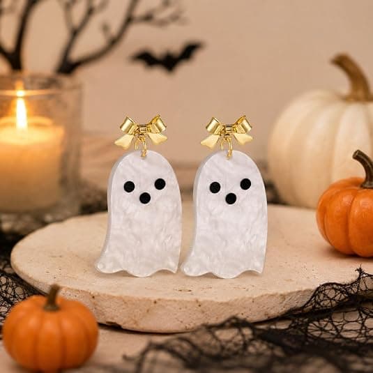 Halloween Vedhæng Øreringe, Gotiske Kvast Dameøreringe - 4