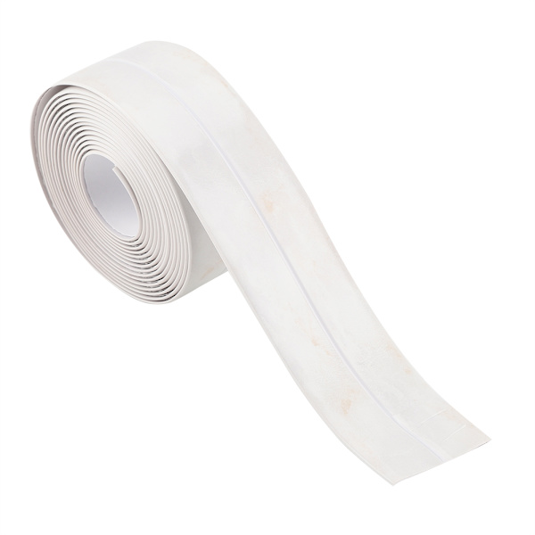 Hvit 38mm*3,2m Selvklebende Veggtetningsstrimling Tape Hjem Bad Kjøkken Vask Kant Trim