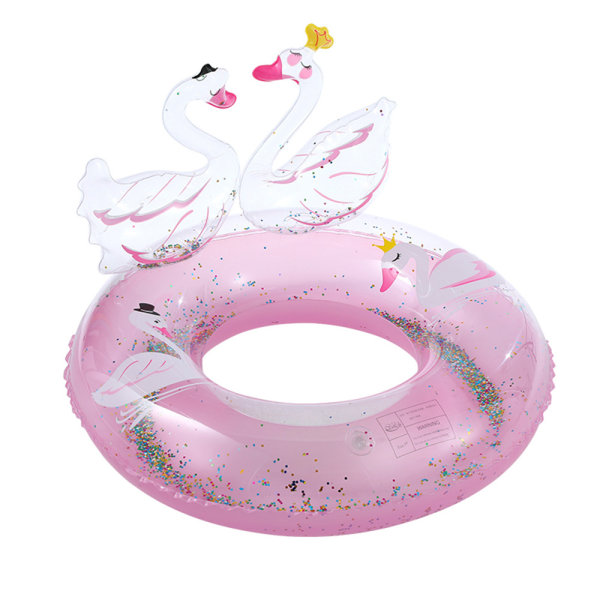 Inflatable Glitter swan Swimming Ring, Kid Pool Ring in Summer, Swim Rings for Kids