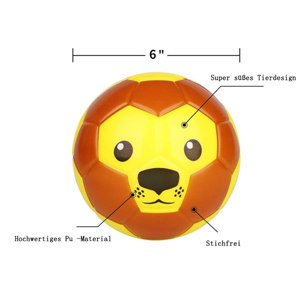 15 cm Mini Fußball Cute Animal Design, weicher Schaumstoffball
