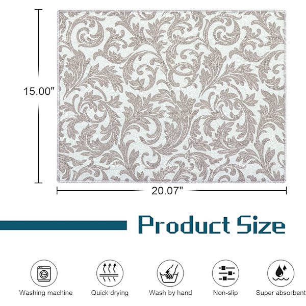 3 Pakke Opvaskemåtter Absorberende Vendbar Mikrofiber Tørring
