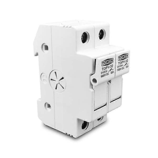Tomzn 2p Parallel DC Sikringsholder 10x38mm Høj Spænding Solar PV Sikringsholder 1000v Topv-32 Til Solar