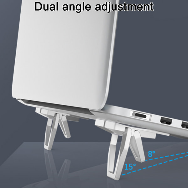 Mini stand til skrivebord i metal, ultra-tynd, med varmeafledning og foldbar
