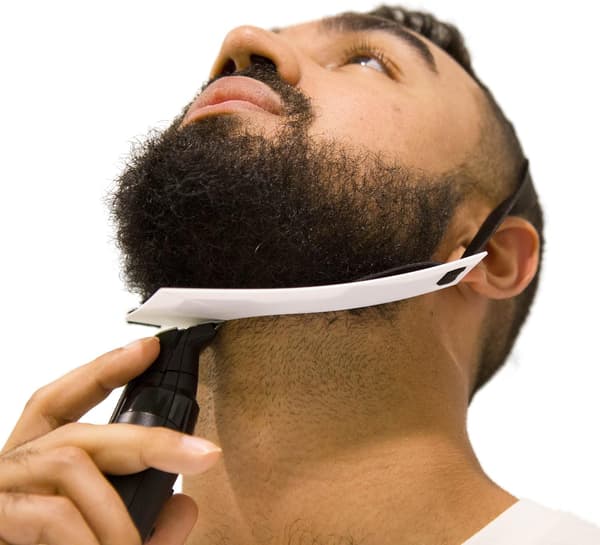 1-delt kam, skægkonturplotter, skabelon til skæg, herreshaving