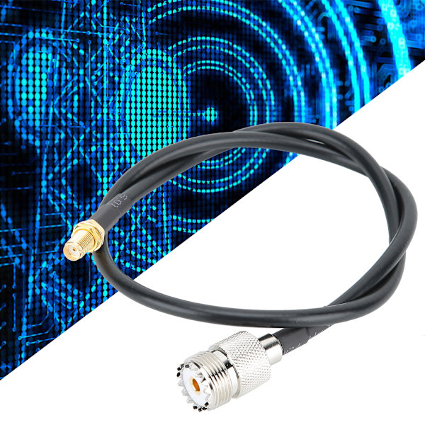 SMA Hun til UHF Hun Sort Jumper Wire Adapter til UHF Base og Mobile Antenner