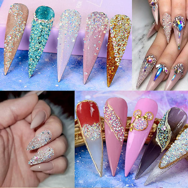 Krystal Nail Art, Flade Rhinestones