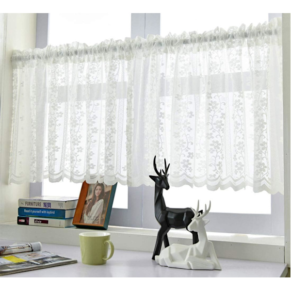 Kurzstore Gardin Halbtransparent Bistro Gardin Halbtransparent