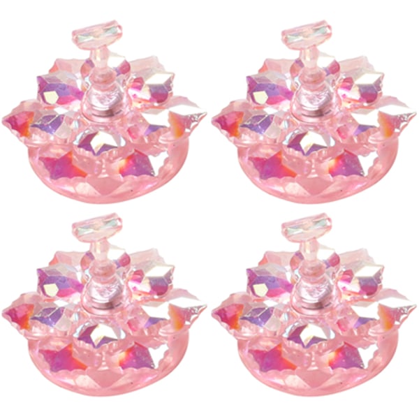 Negleutstillingsstativ i Resin Lotus for Negletips Magnetisk Negleøvingsstativ Fingernegl DIY Neglekunststativ for Falske Negletips Manikyr Salong