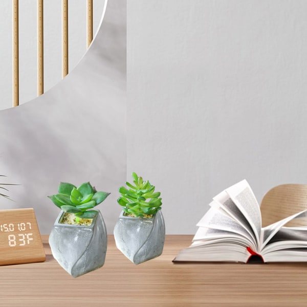 2 st konstgjorda suckulenter kreativ dekoration falsk blomkruka