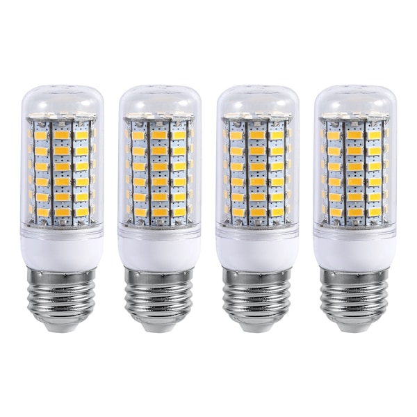4 st E27 LED-lampor, ljusa taklampor för hemmet, ersättningslampor, 220 V, varmvit, 10 W