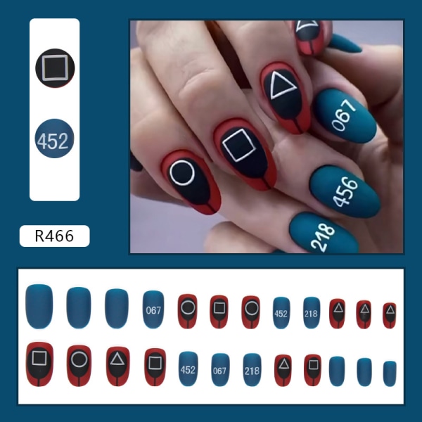 Joefnel Press on Nails European Fake Nails Press on Nails UV-tätning Glänsande Full täckning Passform Naglar Konstgjorda lösnaglar Naglar för kvinnor