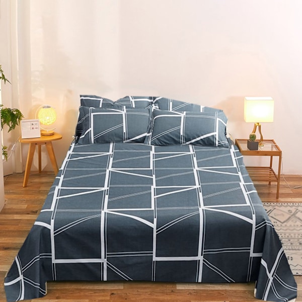 Rea queen size sängöverkast set, bäddset - Four Seasons bäddlakan sängöverkast set, inklusive 2 örngott, 3-delars bäddset, inte lätt