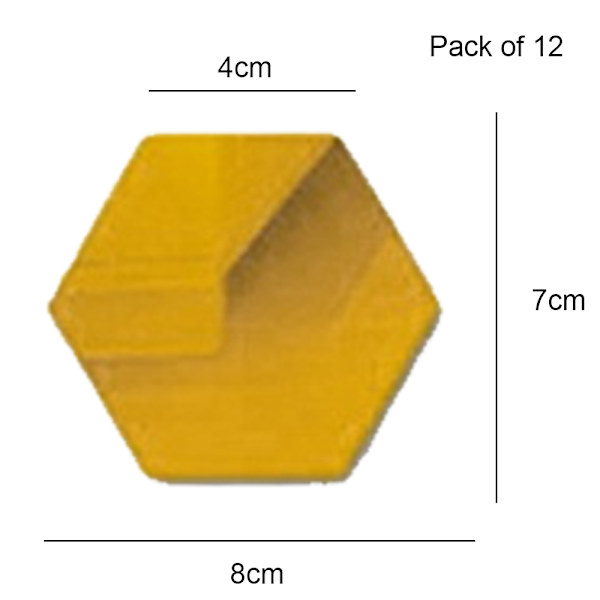 Väggklistermärke Självhäftande Hexagon Akryl Dekoration