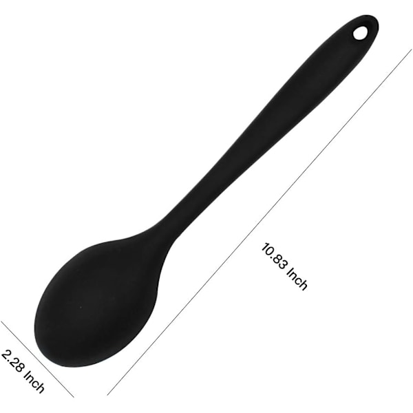 Gourmet's Delight Silikon Köksredskap, Flerfärgade Skedar, Non-stick Blandningsskedar För Matlagning Bakning Rörning, Ergonomiskt Utformade För