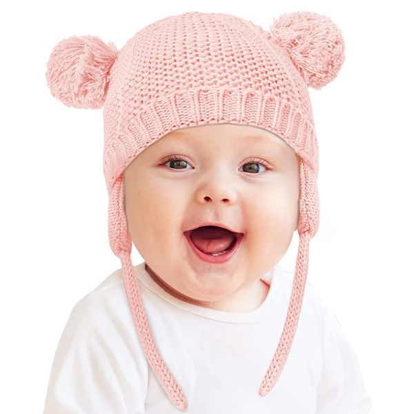 1 set Baby Hat Cute Bear Toddler Earflap Beanie Warm för hösten