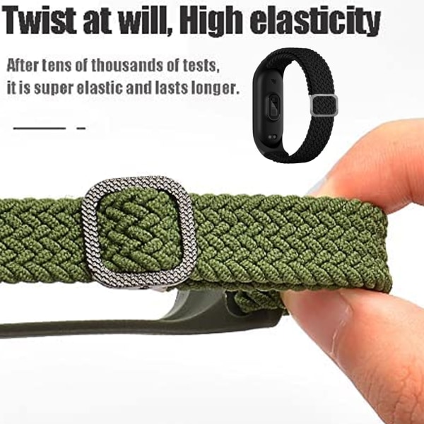 Flettet Solo Loop-reim Kompatibel med Xiaomi Mi Wristband