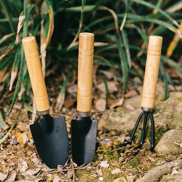 Hagehåndspade Liten spade Hageverktøy 3-delt planteverktøysett Liten hagerake