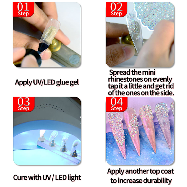 Krystal Nail Art, Flade Rhinestones
