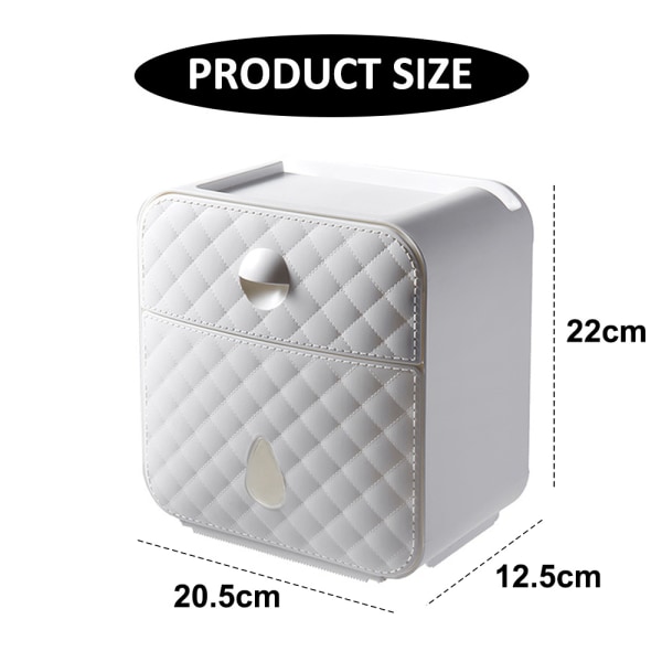 ABS material vit grå toalettpapperslåda väggmonterad creative