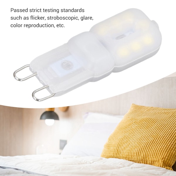 6 stk G9 LED-pærer Dimmbare 3W Energibesparende 360 Graders Lys Pære for Taklamper og Hengelamper Hvit Lys 220-240V