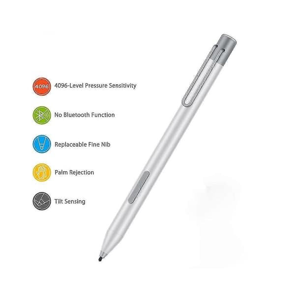 Til Stylus Pen Go Pro7/6/5/4/3 Elektronisk Pen 4096 Trykniveauer Med Spidsudtrækker+spids -sølv