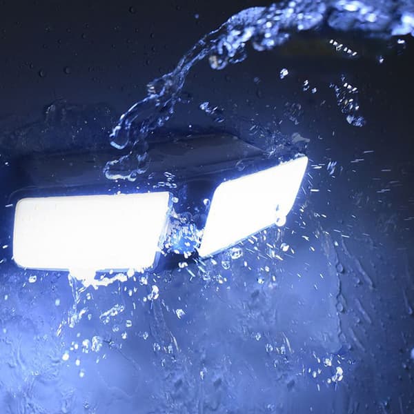 Modes Solar Flood Light til Udendørs Haveplæne, Professionel Vandtæt med Separat Solpanel (Lysstyrke, Nem Installation)