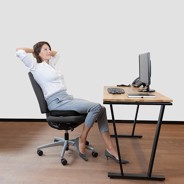 Ergonomisk Design Ortopedisk Sittdyna för Svanskotan, Memory Foam och Gel Sittkudde för Lindring av Ischiasvärk och Halkfri Botten, Ergonomisk Design för