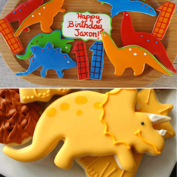 Dinosaurie-kakform, fondant-kakform för barn att baka