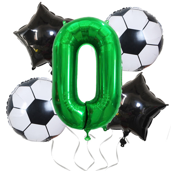 Jätte, ballongnummer, ballonger för födelsedagar, fotbollsdekorationer