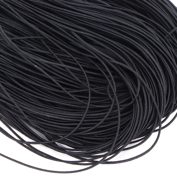 100m Pyöreä Elastinen Nauha Tag-köysi DIY Rannekoru Helmenkiertely Naru Linjat Tarvikkeet Musta