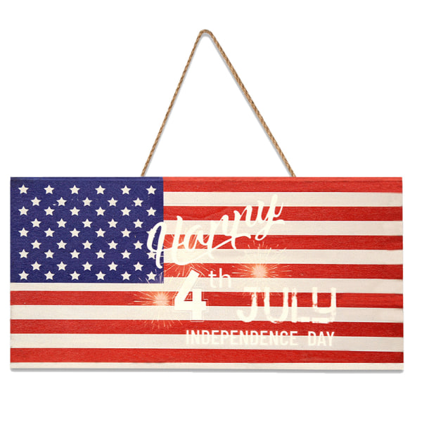 4 juli dörrskylt patriotisk dörrhängare dekor oberoende