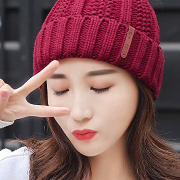 Hue beanie snowski vinter strikket uld skull hat
